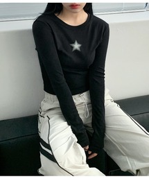 FOLLOWIN | [2023AW]スタークロップドスリムロングTシャツ(Tシャツ/カットソー)
