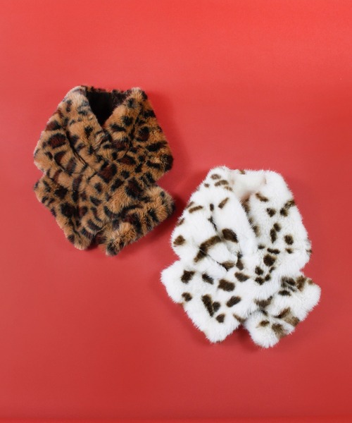 Casselini（キャセリーニ）の「Casselini(キャセリーニ)リバーシブルティペット（マフラー・レディース・アニマル/アイボリー/チャコール/ピンク/ブラック/グレー/ブラウン・FREE）」の21枚目の写真