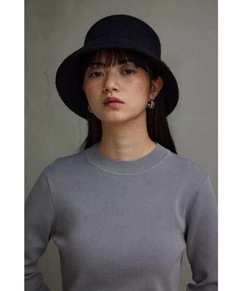 AZUL by moussy（アズールバイマウジー）の「ウールライクバケットハット（ハット・レディース・ブラック/グレー・FREE）」の9枚目の写真