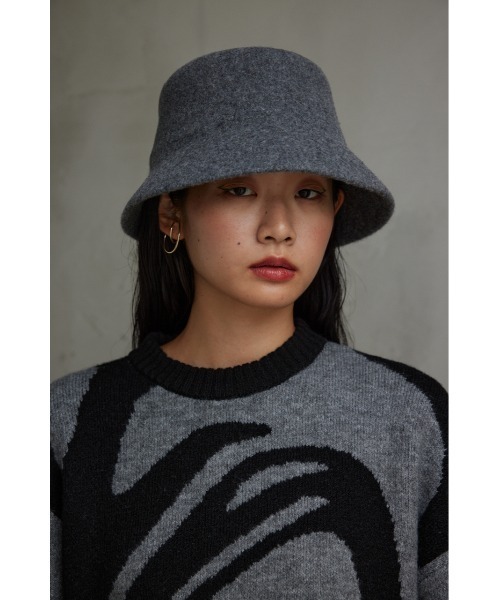 AZUL by moussy（アズールバイマウジー）の「ウールライクバケットハット（ハット・レディース・ブラック/グレー・FREE）」の16枚目の写真