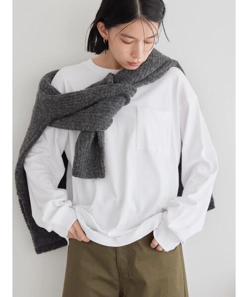 AMERICAN HOLIC（アメリカンホリック）の「ポケット付きスクエアカットチュニック（チュニック・レディース・オフホワイト・S/M/L）」の5枚目の写真