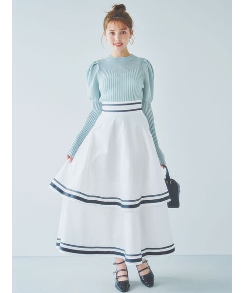 dazzlin（ダズリン）の「ラメシアーリブニットトップス（ニット/セーター・レディース・ブルー/アイボリー/チャコールグレー/ピンク・FREE）」の11枚目の写真