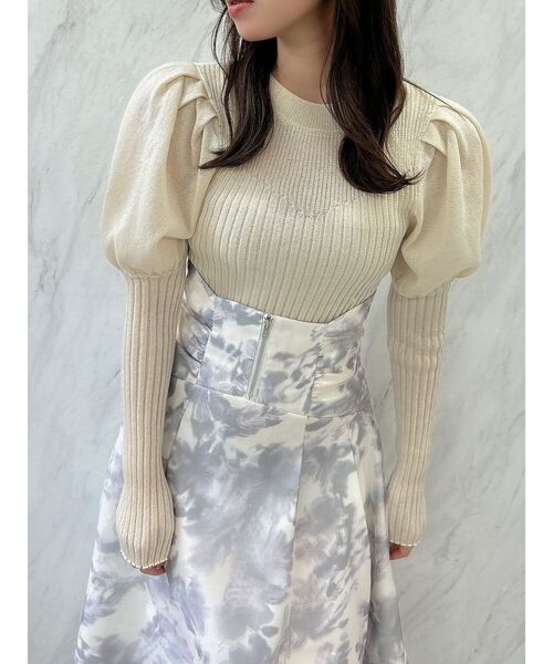 dazzlin（ダズリン）の「ラメシアーリブニットトップス（ニット/セーター・レディース・ブルー/アイボリー/チャコールグレー/ピンク・FREE）」の13枚目の写真