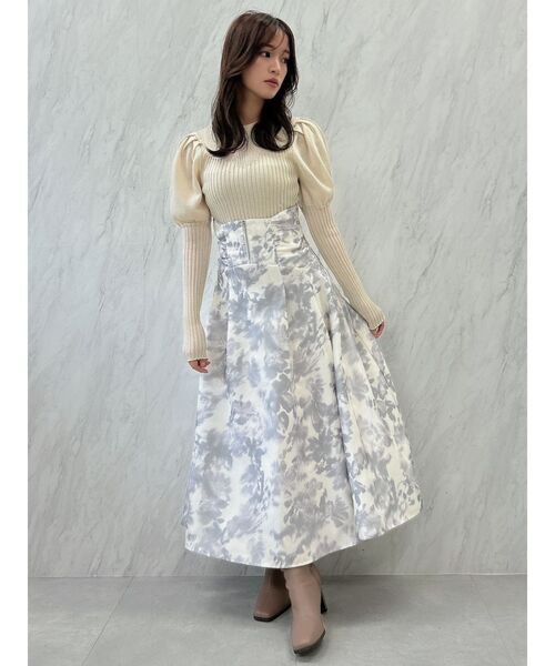 dazzlin（ダズリン）の「ラメシアーリブニットトップス（ニット/セーター・レディース・ブルー/アイボリー/チャコールグレー/ピンク・FREE）」の18枚目の写真