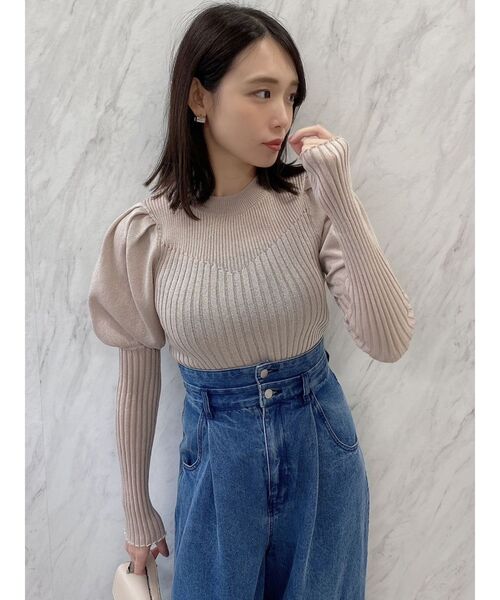 dazzlin（ダズリン）の「ラメシアーリブニットトップス（ニット/セーター・レディース・ブルー/アイボリー/チャコールグレー/ピンク・FREE）」の21枚目の写真