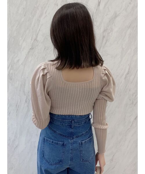 dazzlin（ダズリン）の「ラメシアーリブニットトップス（ニット/セーター・レディース・ブルー/アイボリー/チャコールグレー/ピンク・FREE）」の22枚目の写真