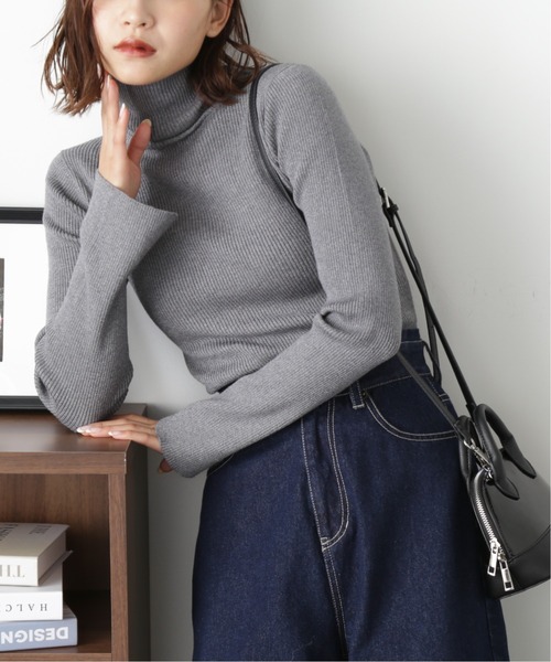 FREE'S MART（フリーズマート）の「ラメリブタートルネック（ニット/セーター・レディース・グレー/ホワイト/グリーン・FREE）」の5枚目の写真