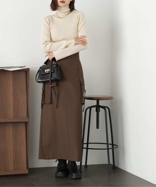 FREE'S MART（フリーズマート）の「ラメリブタートルネック（ニット/セーター・レディース・グレー/ホワイト/グリーン・FREE）」の14枚目の写真