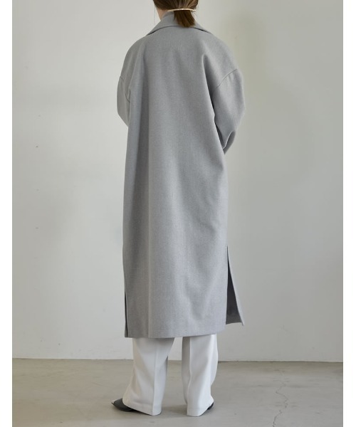 Re:EDIT(リエディ)の「フェイクウールテーラードロングコート(チェスターコート・レディース・グレイッシュベージュ/アイボリー/グレー/ブラック・LARGE/MEDIUM)」の19枚目の写真