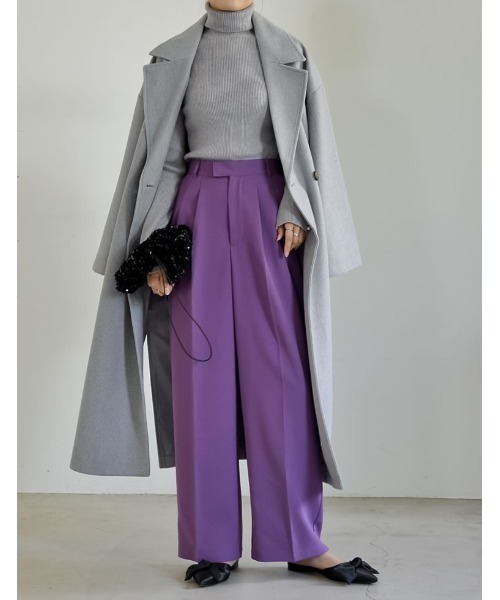 Re:EDIT(リエディ)の「フェイクウールテーラードロングコート(チェスターコート・レディース・グレイッシュベージュ/アイボリー/グレー/ブラック・LARGE/MEDIUM)」の20枚目の写真