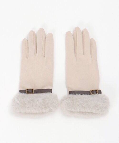 LBC(エルビーシー)の「フェイクファーベルトグローブ(手袋・レディース・ブラウン/ベージュ/ブラック・FREE)」の12枚目の写真