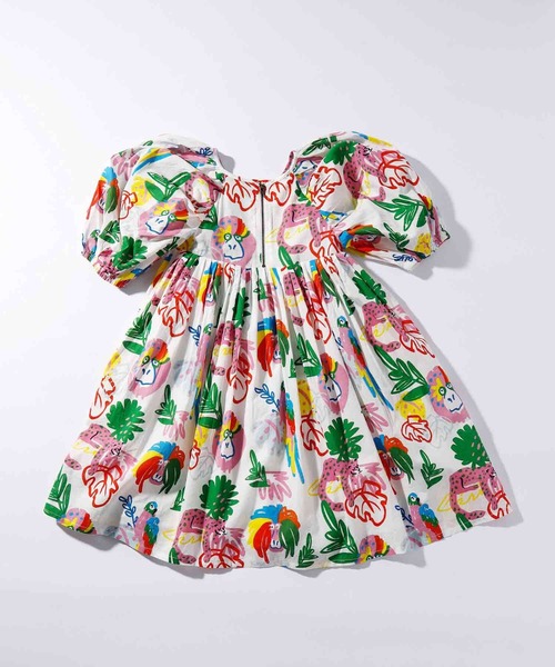 STELLA McCARTNEY(ステラマッカートニー)の「STELLA McCARTNEY (ステラマッカートニー) Kids & Junior 総柄半袖ワンピース(ワンピース・キッズ・アイボリー・16Y/14Y/2Y/4Y/5Y/6Y/8Y/10Y/12Y)」の3枚目の写真