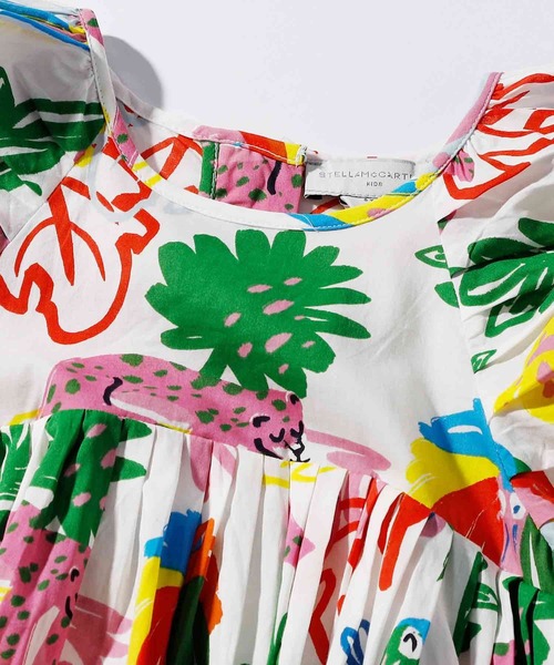 STELLA McCARTNEY(ステラマッカートニー)の「STELLA McCARTNEY (ステラマッカートニー) Kids & Junior 総柄半袖ワンピース(ワンピース・キッズ・アイボリー・16Y/14Y/2Y/4Y/5Y/6Y/8Y/10Y/12Y)」の4枚目の写真