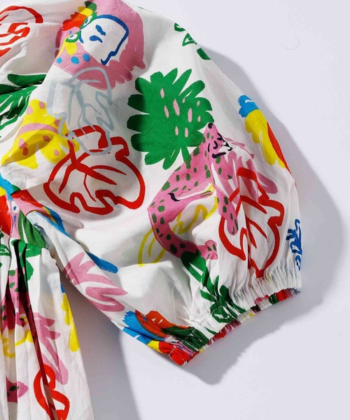 STELLA McCARTNEY(ステラマッカートニー)の「STELLA McCARTNEY (ステラマッカートニー) Kids & Junior 総柄半袖ワンピース(ワンピース・キッズ・アイボリー・16Y/14Y/2Y/4Y/5Y/6Y/8Y/10Y/12Y)」の5枚目の写真