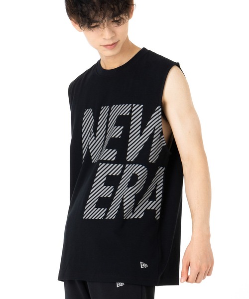 NEW ERA(ニューエラ)の「ニューエラ パフォーマンスアパレル タンクトップ 吸汗速乾UV(タンクトップ・メンズ・ブラック/ブラック系・M/L/XL/XXL)」の1枚目の写真