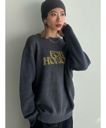 EMODA | 【WEB限定】ジャガードルーズオーバーニット(ニット/セーター)