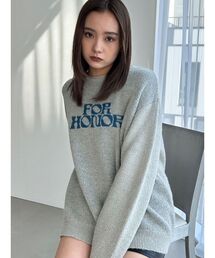 EMODA | 【WEB限定】ジャガードルーズオーバーニット(ニット/セーター)