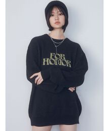 EMODA | 【WEB限定】ジャガードルーズオーバーニット(ニット/セーター)