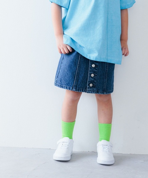 LOWRYS FARM(ローリーズファーム)の「デニムマエボタンスカート 993722(スカート・キッズ・ブルー/ブラック・150cm/120cm/110cm/130cm/140cm)」の14枚目の写真