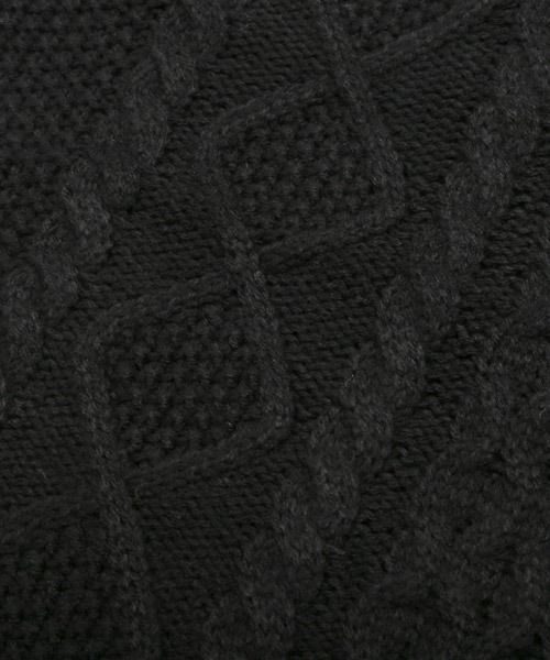 LUXSTYLE(ラグスタイル)の「アクリルケーブルタートルネックニット(ニット/セーター・メンズ・ブラック/アイボリー・M/L/XL)」の10枚目の写真