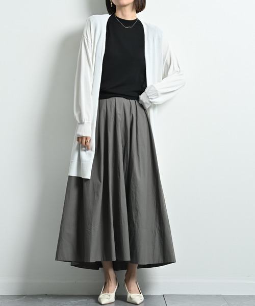 actuel（アクチュエル）の「【マシーンウォッシャブル・ＵＶ・接触冷感】ロングトッパーカーディガン（カーディガン/ボレロ・レディース・ネイビー/オフホワイト/グレー・FREE）」の15枚目の写真