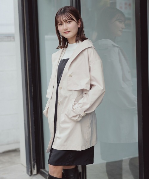 GLOBAL WORK（グローバルワーク）の「撥水3WAYトレンチコート/AND YUA ANY/994927（トレンチコート・キッズ・アイボリー/ベージュ・150cm/160cm）」の9枚目の写真