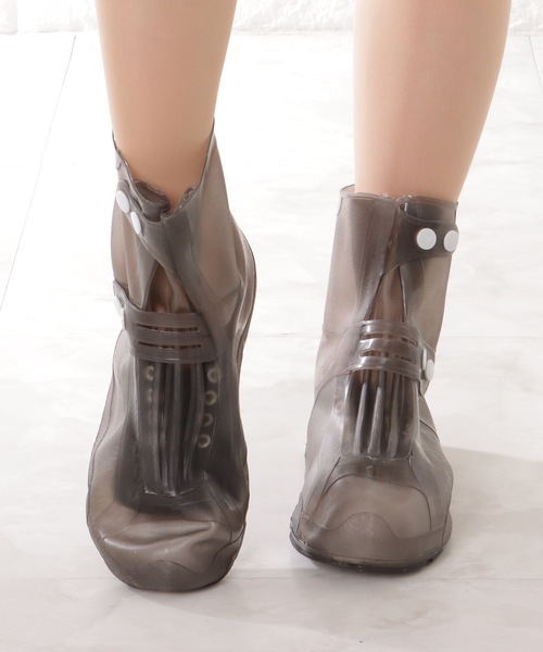 Lace Ladies（レースレディース）の「ダブル スナップ ハイカット レイン シューズ カバー（シューズ小物/雑貨・レディース・ブラック/ホワイト・23/24/ 25）」の20枚目の写真