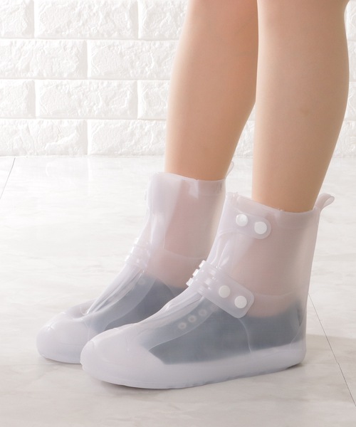 Lace Ladies（レースレディース）の「ダブル スナップ ハイカット レイン シューズ カバー（シューズ小物/雑貨・レディース・ブラック/ホワイト・23/24/ 25）」の21枚目の写真