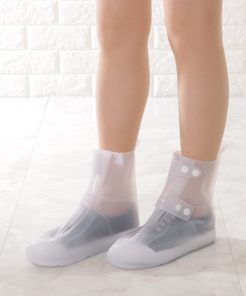 Lace Ladies（レースレディース）の「ダブル スナップ ハイカット レイン シューズ カバー（シューズ小物/雑貨・レディース・ブラック/ホワイト・23/24/ 25）」の22枚目の写真