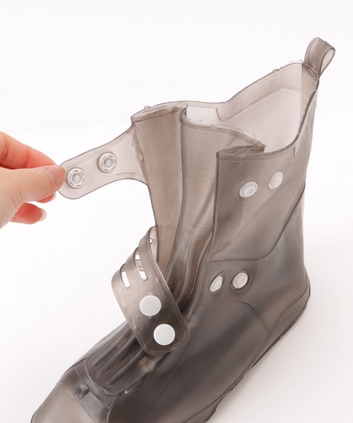 Lace Ladies（レースレディース）の「ダブル スナップ ハイカット レイン シューズ カバー（シューズ小物/雑貨・レディース・ブラック/ホワイト・23/24/ 25）」の9枚目の写真