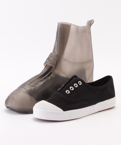 Lace Ladies（レースレディース）の「ダブル スナップ ハイカット レイン シューズ カバー（シューズ小物/雑貨・レディース・ブラック/ホワイト・23/24/ 25）」の10枚目の写真