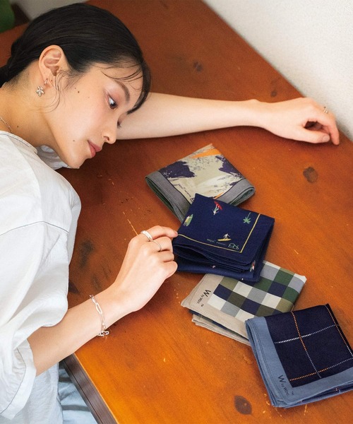 Wpc.（ダブリュピーシー）の「★Wpc. Patterns 大判ハンカチ ユニセックス（ハンカチ/ハンドタオル・レディース・チェック/ストライプ/ホワイト系その他/グレー系その他/ブラック系その他・FREE）」の13枚目の写真