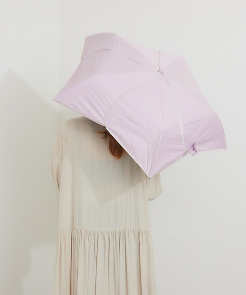 becouse バイカラーパイピングミニ はなびら晴雨兼用傘/PU