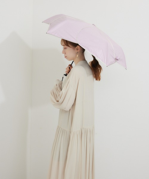 becouse バイカラーパイピングミニ はなびら晴雨兼用傘/PU