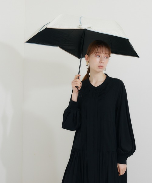 becouse バイカラーパイピングミニ はなびら晴雨兼用傘/PU
