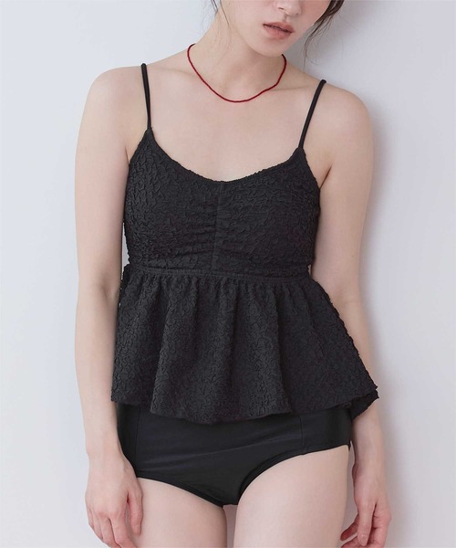 SEA DRESS(シードレス)の「立体ジャガードペプラムフレアビキニ/水着(水着・レディース・グリーン系その他/ホワイト系その他/パープル系その他/ブラック/ブラウン/ブルーグレー・S/L/M)」の21枚目の写真