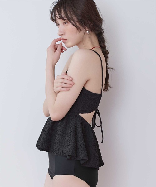 セール】立体ジャガードペプラムフレアビキニ/水着（水着）｜SEA DRESS