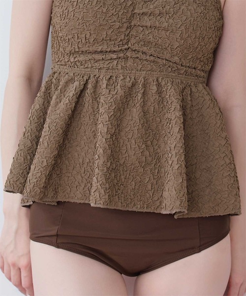 立体ジャガードペプラムフレアビキニ/水着（水着）｜SEA DRESS