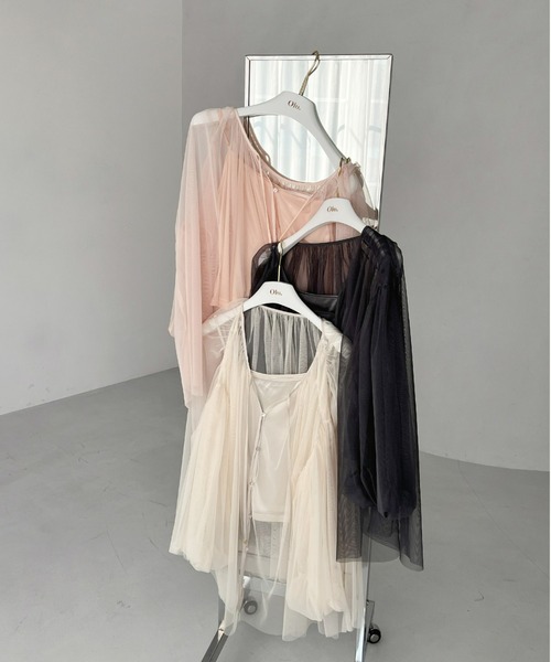Diagram ダイアグラム　チュールトップス　ブラウス　2way Diagram（ダイアグラム） WOMEN シャツ・ブラウス GRACE
