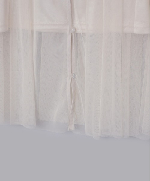 Olu.（オルドット）の「2wayパフチュールトップス（シャツ/ブラウス・レディース・ピンク/ダークグレー/アイボリー・FREE）」の10枚目の写真