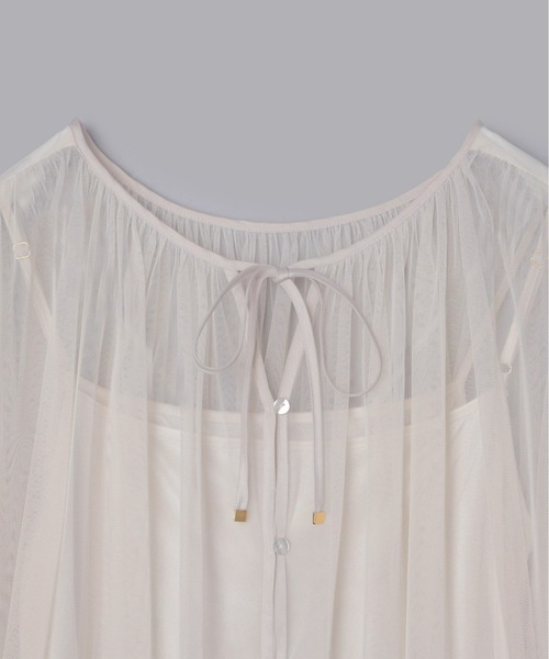 Olu.（オルドット）の「2wayパフチュールトップス（シャツ/ブラウス・レディース・ピンク/ダークグレー/アイボリー・FREE）」の16枚目の写真