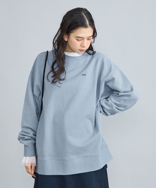 coen（コーエン）の「【WEB限定】USAコットンチビ刺繍裏毛スウェット（スウェット・レディース・グレー/ナチュラル/ライトブルー/ブラック・FREE）」の12枚目の写真