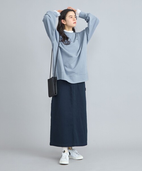 coen（コーエン）の「【WEB限定】USAコットンチビ刺繍裏毛スウェット（スウェット・レディース・グレー/ナチュラル/ライトブルー/ブラック・FREE）」の16枚目の写真