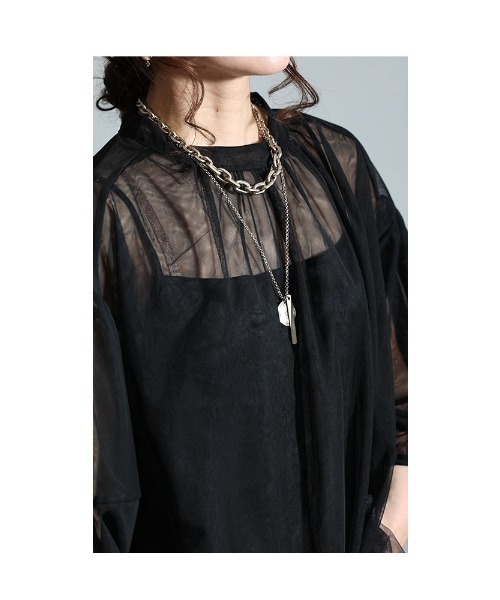 Sawa a la mode(サワアラモード)の「チュールの重ね着トップス(アンサンブル・レディース・ブラック/ベージュ・FREE)」の10枚目の写真