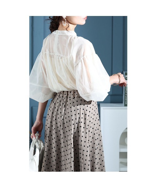 Sawa a la mode(サワアラモード)の「チュールの重ね着トップス(アンサンブル・レディース・ブラック/ベージュ・FREE)」の15枚目の写真