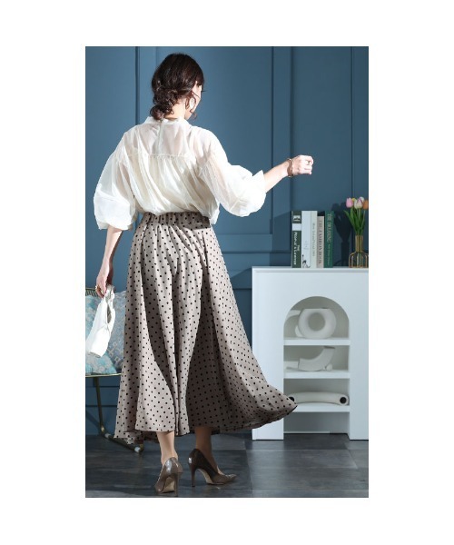 Sawa a la mode(サワアラモード)の「チュールの重ね着トップス(アンサンブル・レディース・ブラック/ベージュ・FREE)」の18枚目の写真