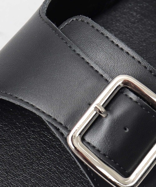 glabella(グラベラ)の「スクエアトゥ 厚底 スクエアメタルバックル 2連ベルト ストラップサンダル(サンダル・メンズ・ブラック・S/M/L)」の15枚目の写真