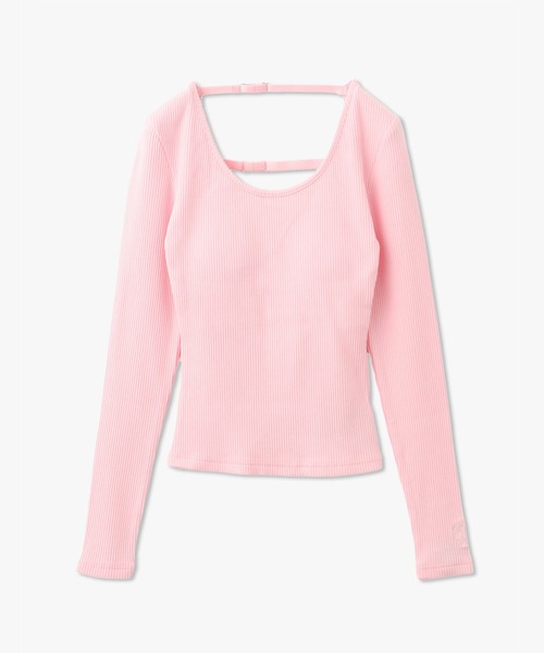 anna sui nyc(アナ スイ エヌ ワイ シー)の「セクシーバックロングスリーブTシャツ(Tシャツ/カットソー・レディース・ピンク/ブラック/ホワイト・S/M)」の6枚目の写真