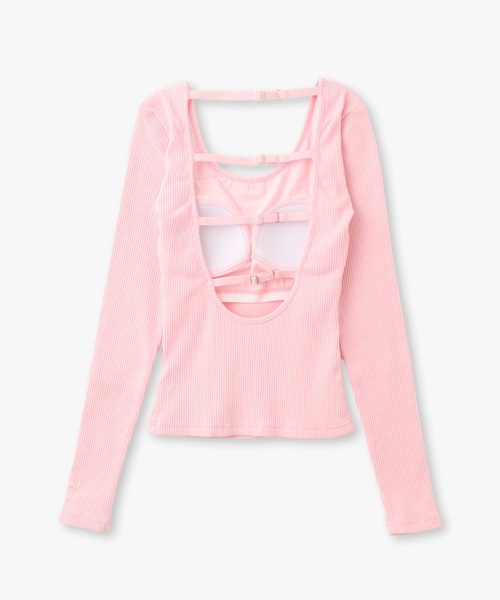 anna sui nyc(アナ スイ エヌ ワイ シー)の「セクシーバックロングスリーブTシャツ(Tシャツ/カットソー・レディース・ピンク/ブラック/ホワイト・S/M)」の7枚目の写真