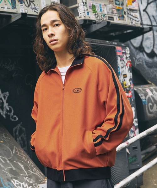 MSG（エムエスジー）の「サイドラインリブ配色ワッフルトラック